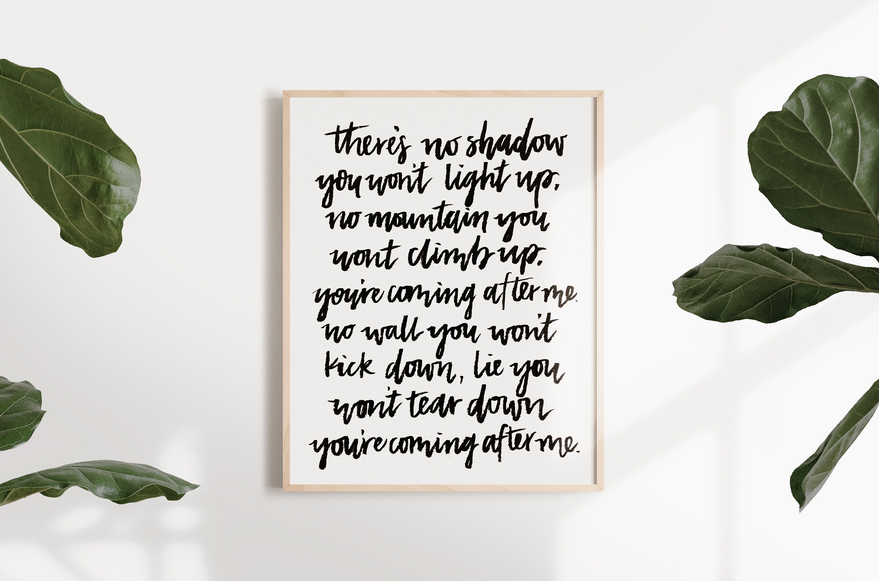 Hand Lettered reckless Love Lyrics // 8x10 - Etsy