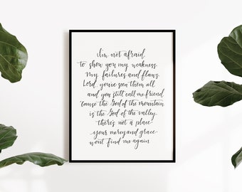 Graves Into Gardens Verse// Elevation Worship // Hand Lettered DIGITAL DOWNLOAD // 8x10