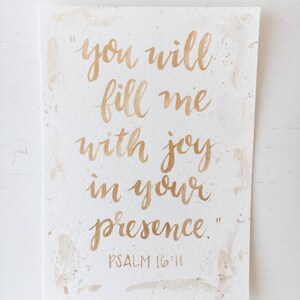 Hand Lettered Watercolor Bible Verse // Select Your Custom Own Verse image 8