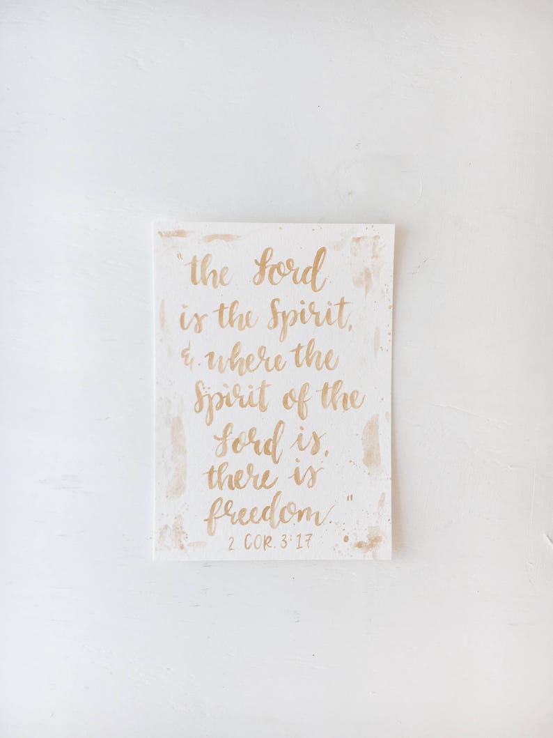 Hand Lettered Watercolor Bible Verse // Select Your Custom Own Verse image 10