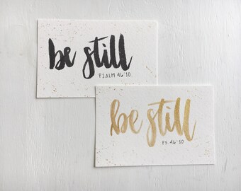 Be Still Card // Hand Lettered Greeting Card