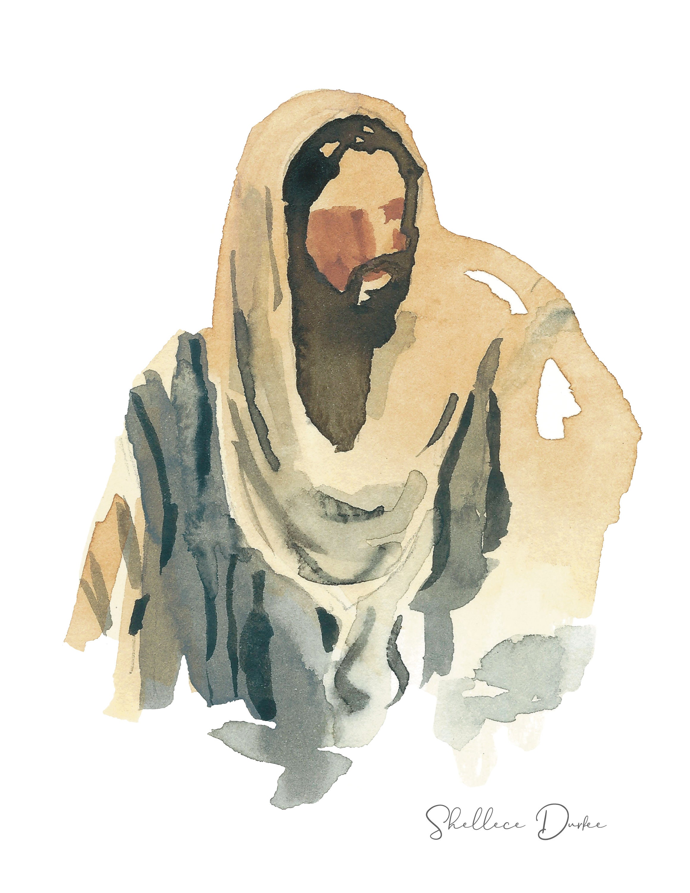 Jesus Painting, PRINTABLE DIGITAL DOWNLOAD of Christ, Watercolor of ...