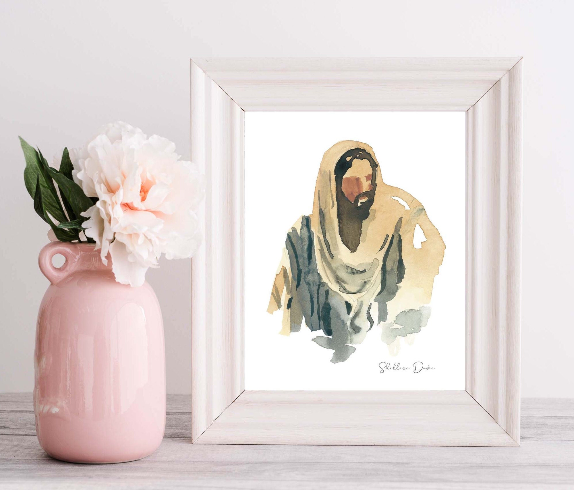 Jesus Painting, PRINTABLE DIGITAL DOWNLOAD of Christ, Watercolor of ...
