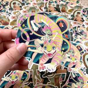 Alien Tiger Sticker