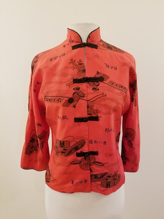 50's Vintage Women's Stan Hicks Silk TeaTimer - XL