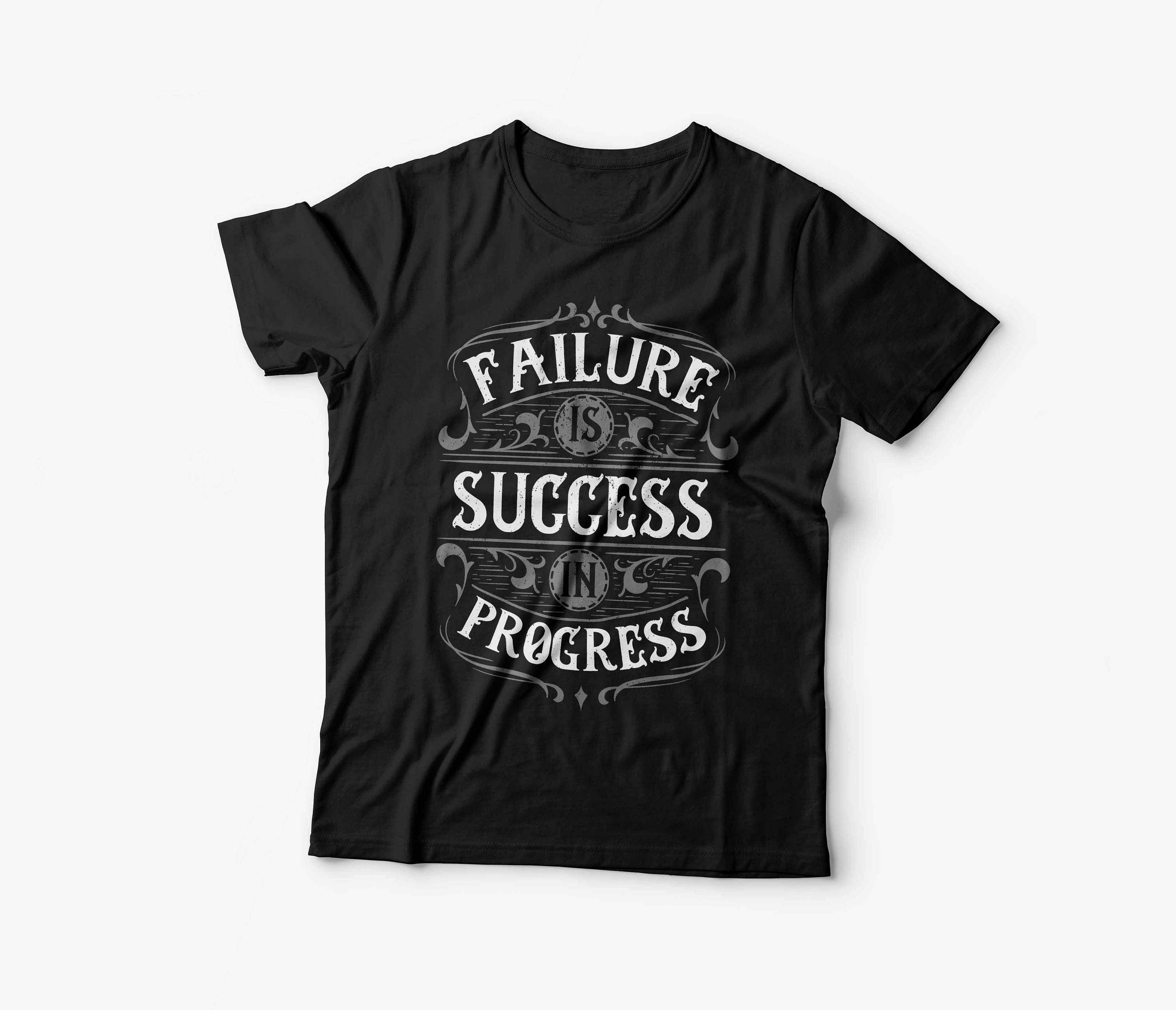 Positive motivational typography print Quote shirts Motivational Shirt Birthday Failure is Success in Progress Shirt Typography shirt