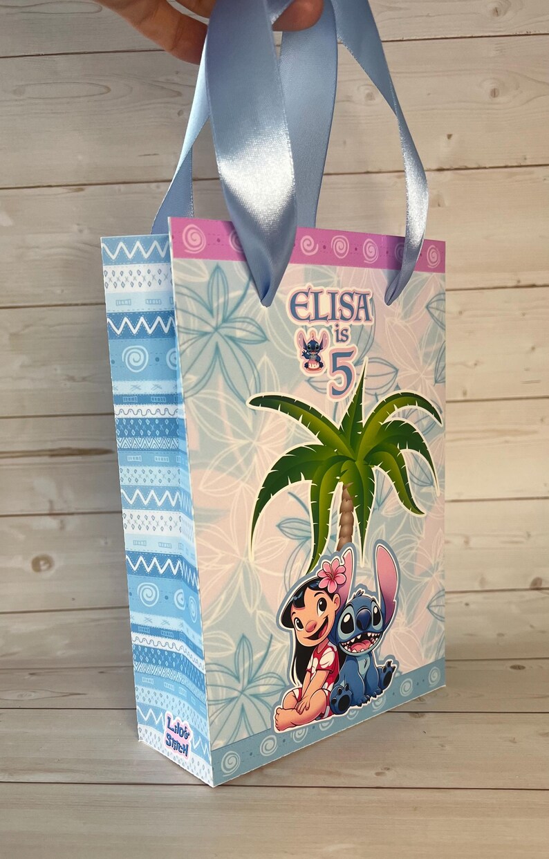 Personalized Lilo & Stitch party favor, Customized goodie bag, Box afbeelding 15