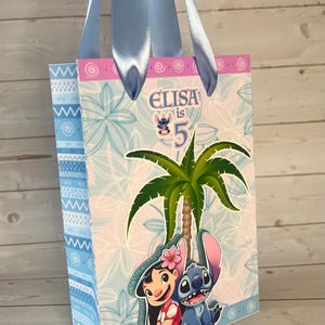 Personalized Lilo & Stitch party favor, Customized goodie bag, Box Bag