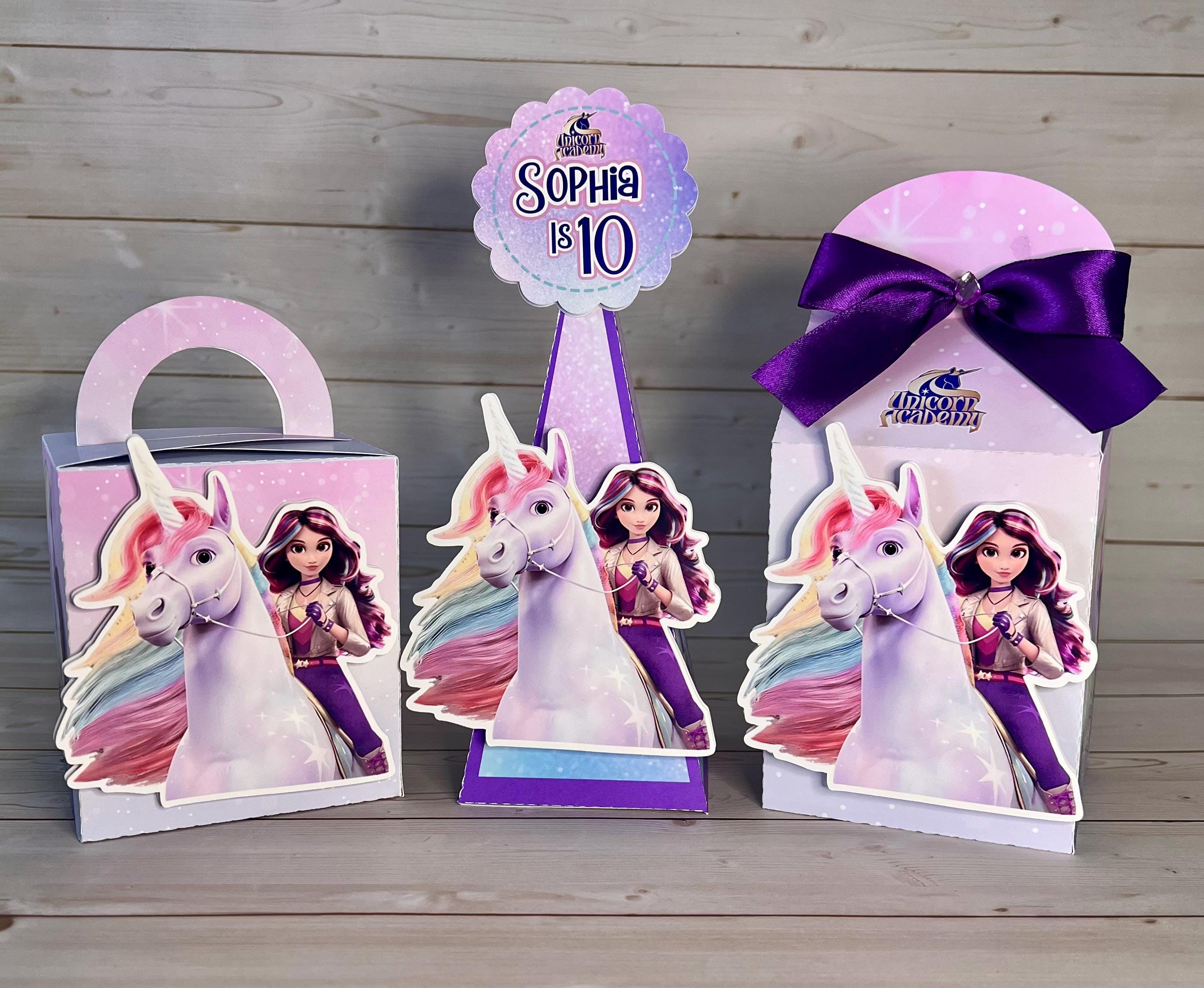 Personalized Unicorn Academy Favor Box, Party Goodie Bags - Etsy