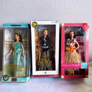 Passport Dolls of the World Morocco Hawaii Princess of Cambodia Navajo Barbie