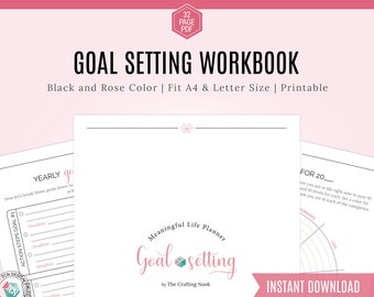 2023 Goal Setting Planner, Goal Planner, Printable Goal Planner, Goal Planner Workbook, Business Goal Planner, Productivity Planner