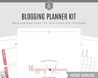 2023 Blogging Planner Kit, Blog Planner, Printable Planner, Planner Inserts, Blog Binder, yearly Planner Kit, Business Planner Pack
