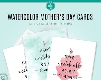 Printable Mothers Day Card, Happy Mother's Day Card, Celebrate You Mom Card, Mothers Day Greeting Card, Instant Download Mothers Day Card
