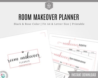 Room Design planner, Room Makeover planner, Printable Design Planner, Home Decor Planner, Room Makeover Project Planner, DIY Project Planner