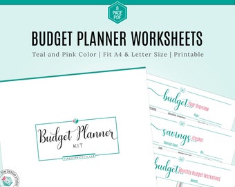 Budget planner Kit, Budget planner printable, Budget planner worksheet, Saving planner, Financial planner, Budget printable, Expense tracker