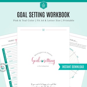 2023 Printable Goal Planner, Goal Planner, Goal Setting Planner, Goal Planner Workbook, Business Goal Planner, Productivity Planner