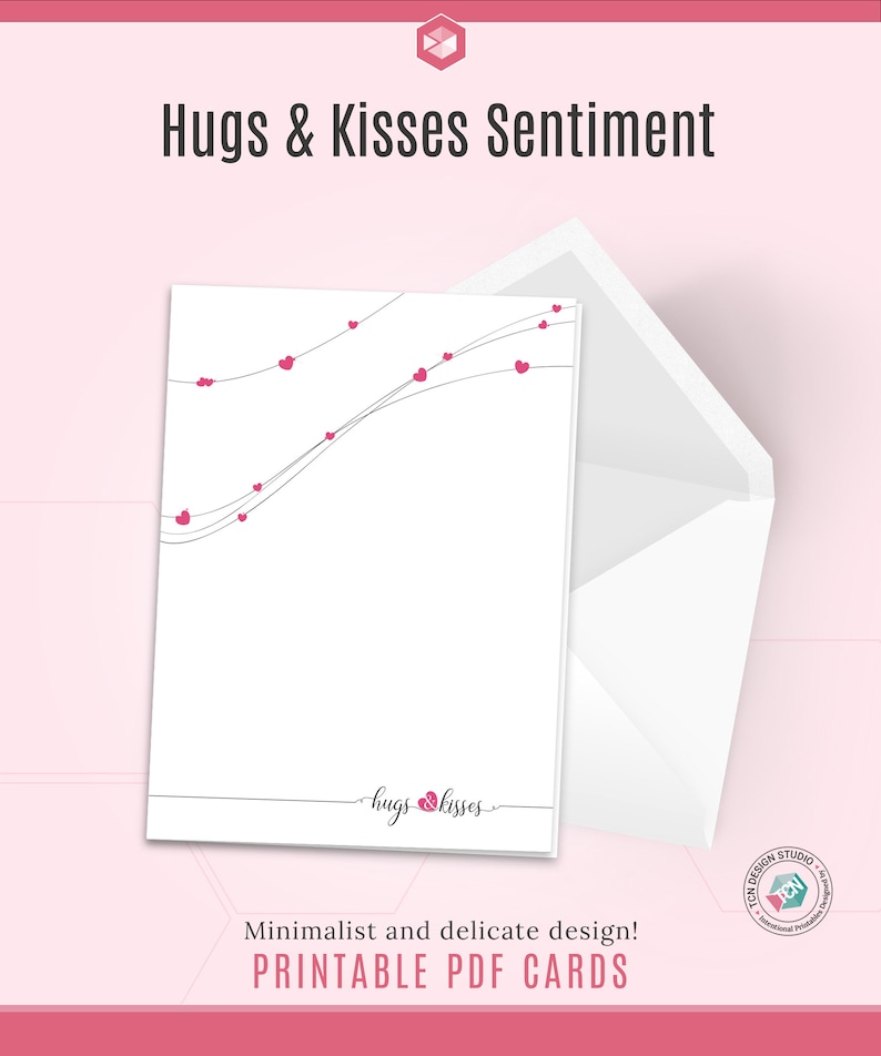 Printable Valentines Day Cards, 4 Minimalist Valentines Cards ...