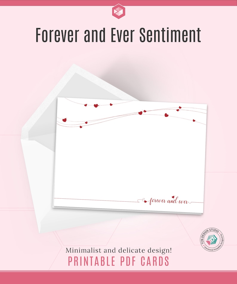 Printable Valentines Day Cards, 4 Minimalist Valentines Cards ...