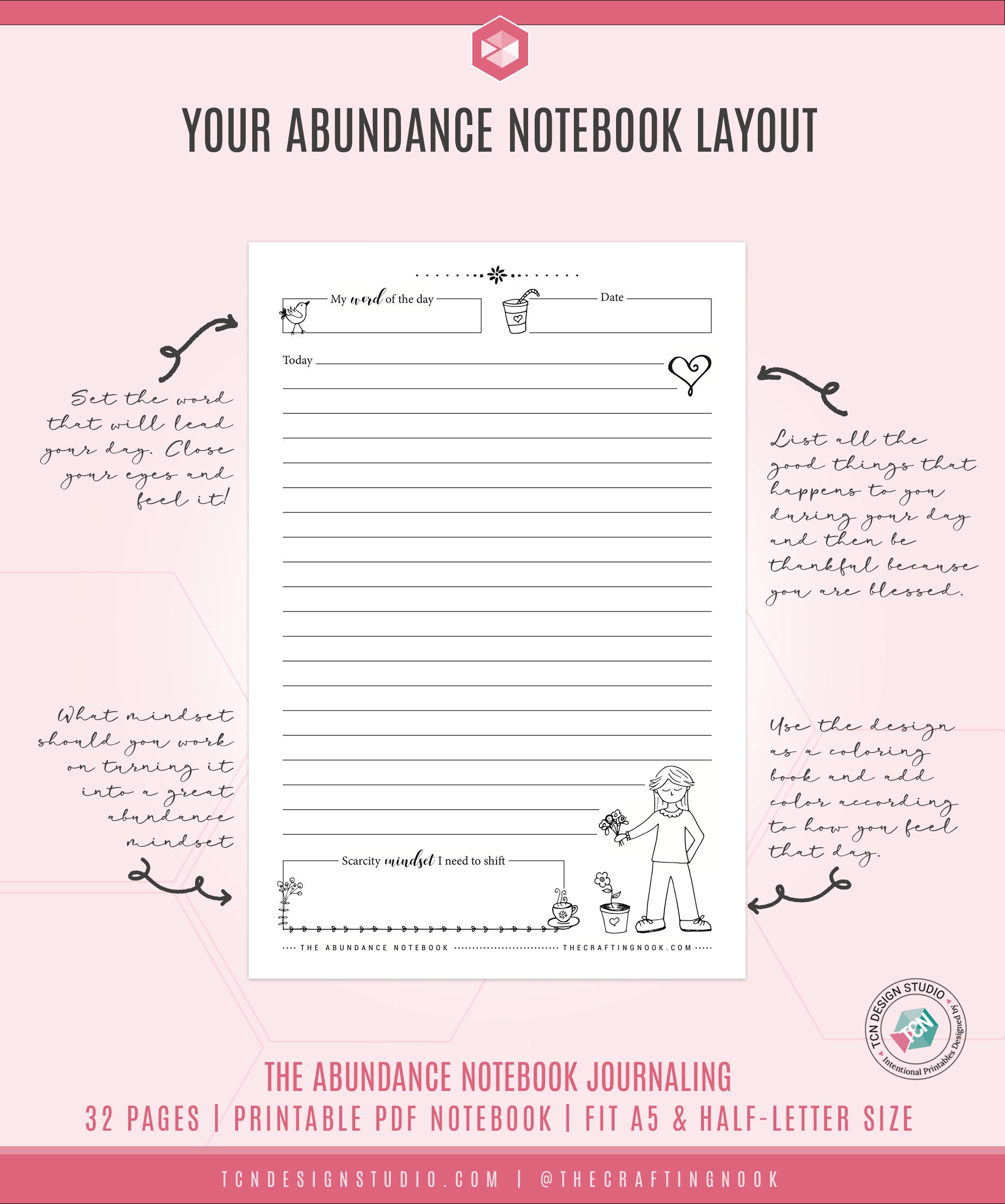 Goodness And Abundance {A5 Notebook} Goodness And Abundance {A5 Notebook}