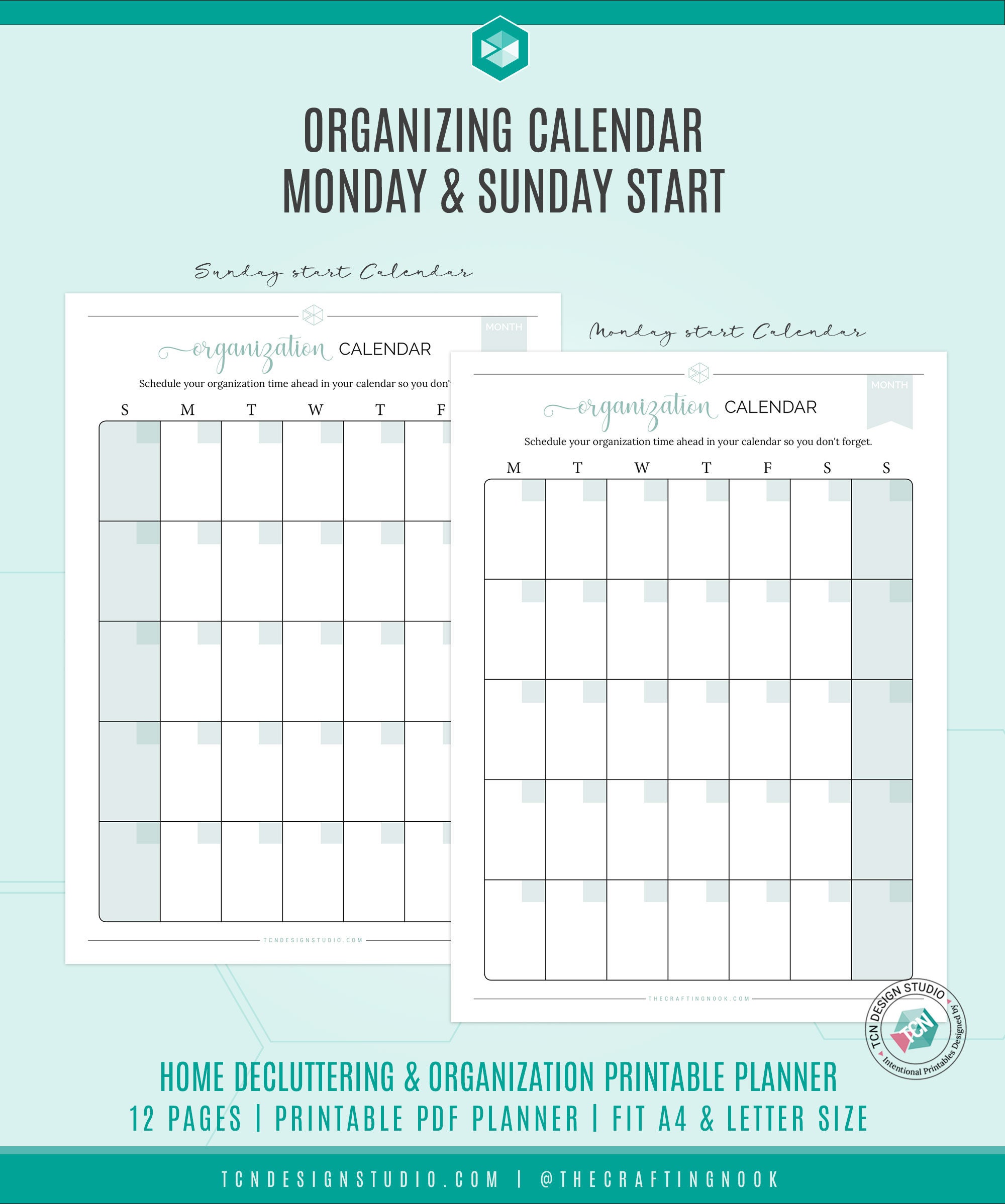 Declutter & Home Organization Printable, Printable Declutter Planner ...