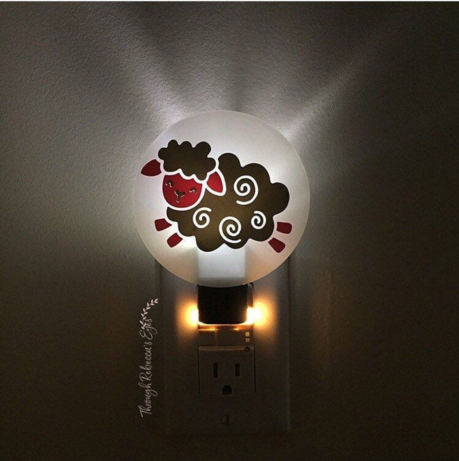 Personalized Night Light Custom Baby Gift Plug in Night Etsy