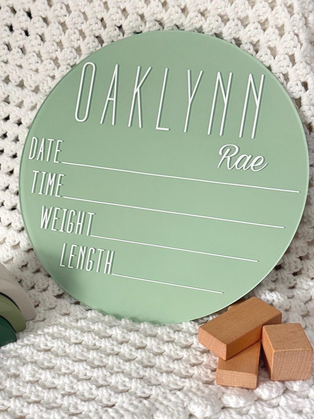 Newborn Birth Statistic Name Sign, Acrylic Baby Sign Newborn Plaque ...