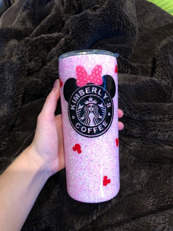 Minnie Mouse Starbucks Cup WITH EPOXY