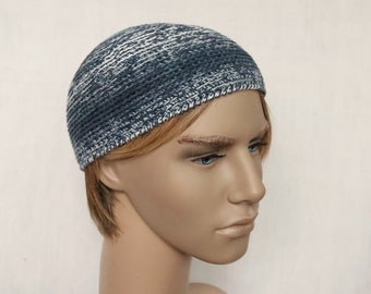 Crochet Cotton Bamboo Kufi: Men&#39;s Summer Skullcap