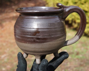 Archaic Cauldron Mug -- ceramic pottery mug brew coffee tea soup cup bowl