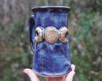 XL 22k Golden Goddess Crown Stein in Amethyst Sacrament