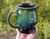 Arcane Nephrite Goblet Stein-- Blue Purple Ceramic Mug cup