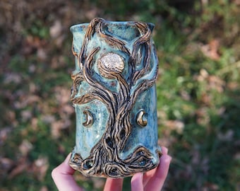 Equinox Forest, Entwine Series Stein Mug #11 in Sage Blue