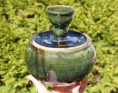 Manifestation Jar in Arcane Nephrite-- Candle holder vessel