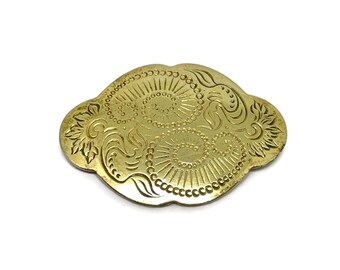 Embellishment Scrapbooking 2.25 x 2.25 1 Pc. Pendant Finding Brooch Pin Topper Large Stamped Brass Crown Component