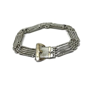 Buckle clasp silver link bracelet. Sweetheart Bracelet