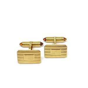 Vintage Krementz Cufflinks Victorian Engravable Gold plated cuff links