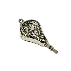 Bellows. Silver Miniature bellows. Dollhouse interior or pendant.