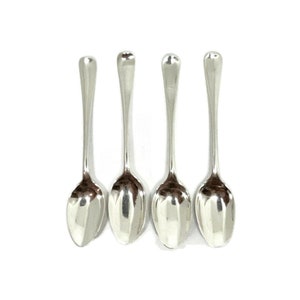 4 Antique demitasse spoons. Dutch silver hallmarked. ca. 1800 Rotterdam