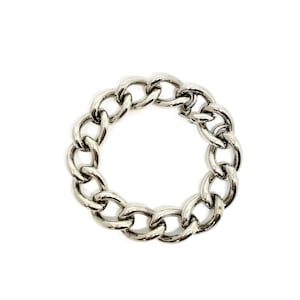 Sterling silver curb link bracelet. Vintage from the 70s.