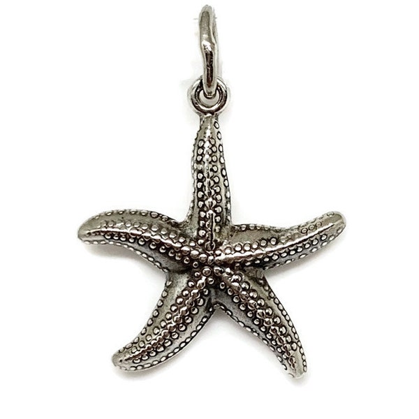 Starfish silver charm.