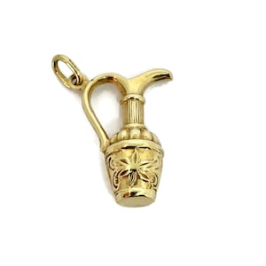 Jug charm/pendant 14k Gold charm. Charm for bracelet or necklace