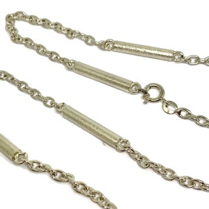 Silver 90 cm modernist link necklace made in Italy