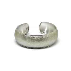 Sterling silver Cuff bracelet. Matted silver bracelet.