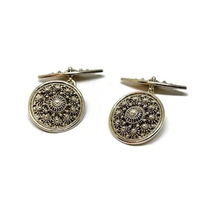 Dutch button silver cufflinks.