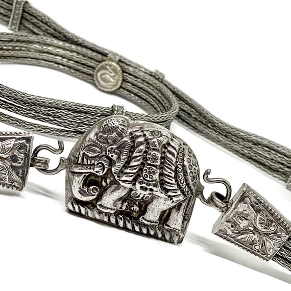 Indian Rajasthan silver belt with four foxtail st… - image 3