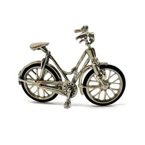 Bicycle dollhouse Silver miniature. 800 silver stamped.