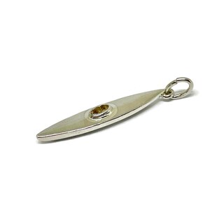 Canoe Charm. Silver charm for bracelet or necklace.