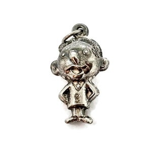 Cartoon charm. Vintage silver charm for bracelet or necklace. Beautiful 3 D charm and very detailed.