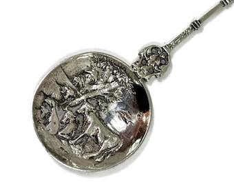 Silver Windmill spoon. Windmill spins. Bowl decorated