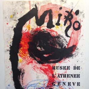 Cartel de la exposición Joan Miró: Musée de l'Athénée
